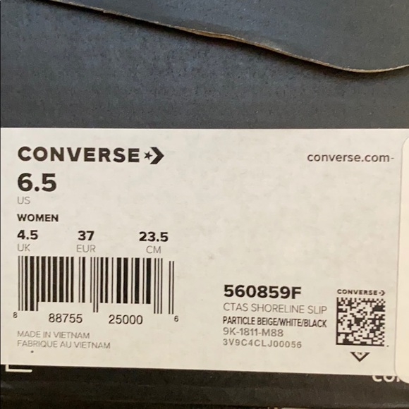 NWT Converse Ctas Shoreline Slip Particle Beige W - Picture 8 of 8